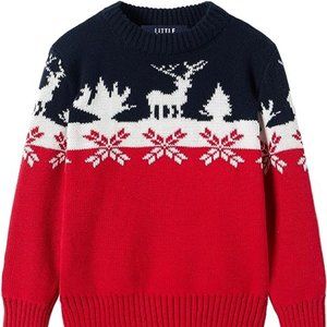 Little Boys Girls Ugly Christmas Sweater Crewneck Knit Cute Pullover